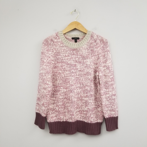 J Crew Marled Colorblock Sweater - Picture 1 of 8